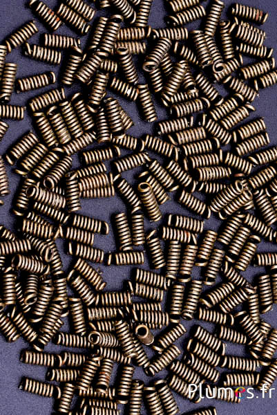 Ressorts métalliques - 8 mm, trou 2 mm - cuivre
